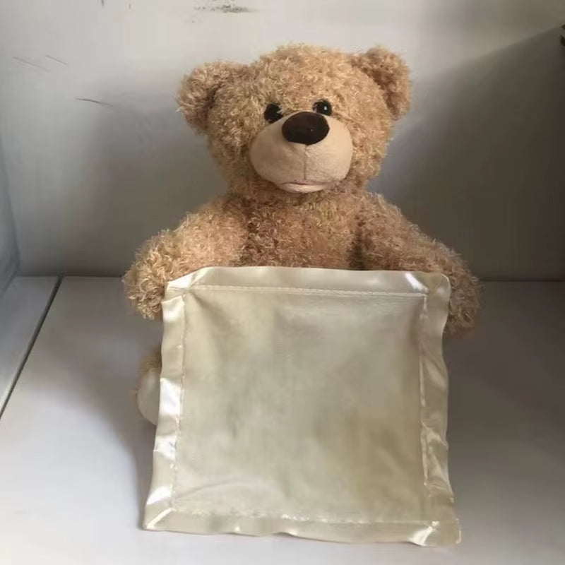 New Creative Doll Teddy Bear Playing Hide and Seek Children'S Coaxing Teddy Bear Talking Plush Toy Hide and Seek Cat and Bear