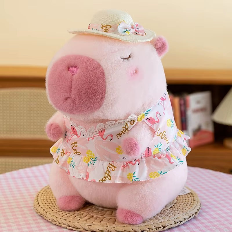 New 21Cm Capybara Plush Toy Simulation Capibara Anime Fluffty Toy Cute Soft Stuffed Animals Doll Plush Christmas Gifts for Kids