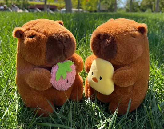 New 21Cm Capybara Plush Toy Simulation Capibara Anime Fluffty Toy Cute Soft Stuffed Animals Doll Plush Christmas Gifts for Kids