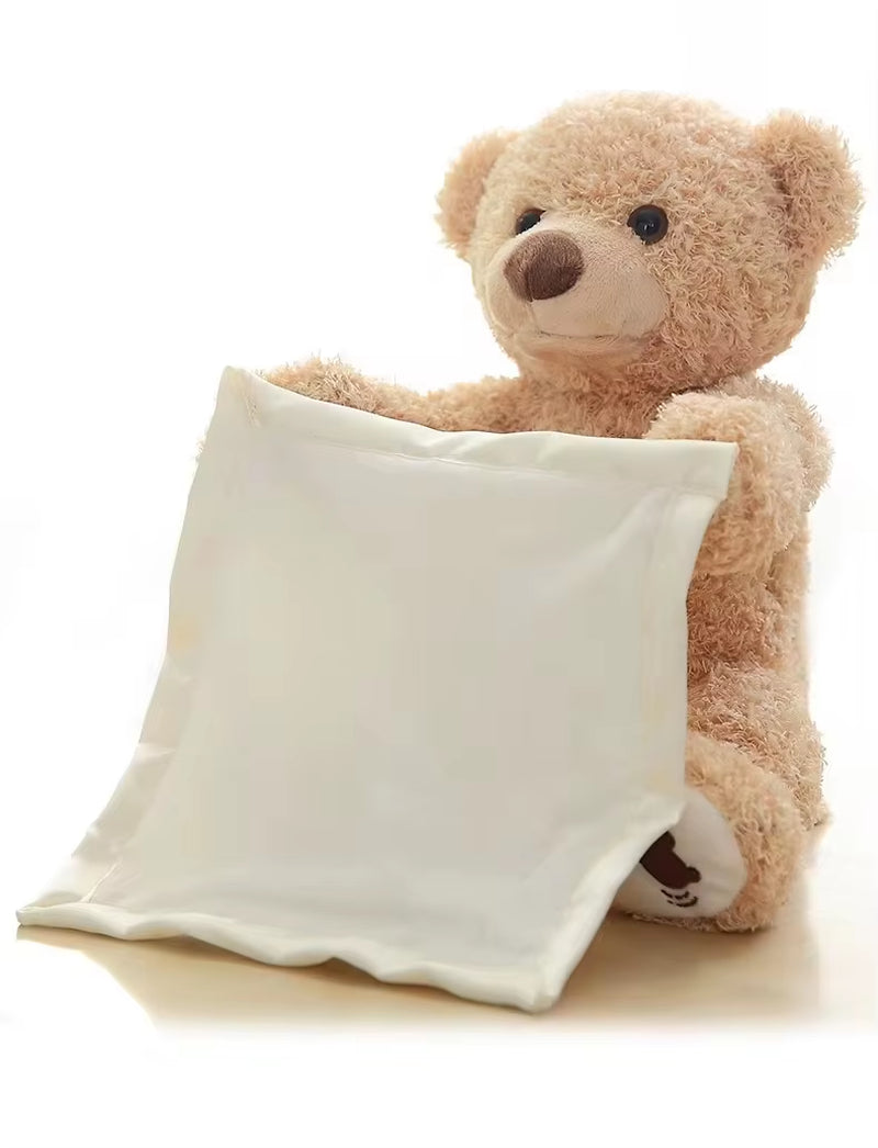 New Creative Doll Teddy Bear Playing Hide and Seek Children'S Coaxing Teddy Bear Talking Plush Toy Hide and Seek Cat and Bear