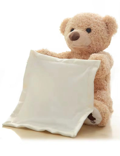New Creative Doll Teddy Bear Playing Hide and Seek Children'S Coaxing Teddy Bear Talking Plush Toy Hide and Seek Cat and Bear
