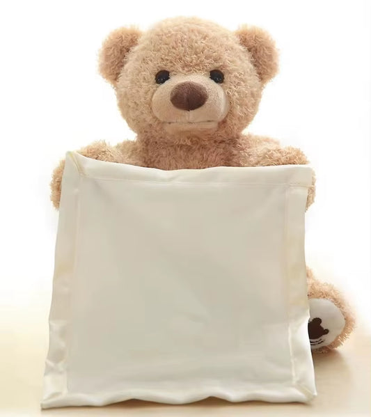 New Creative Doll Teddy Bear Playing Hide and Seek Children'S Coaxing Teddy Bear Talking Plush Toy Hide and Seek Cat and Bear